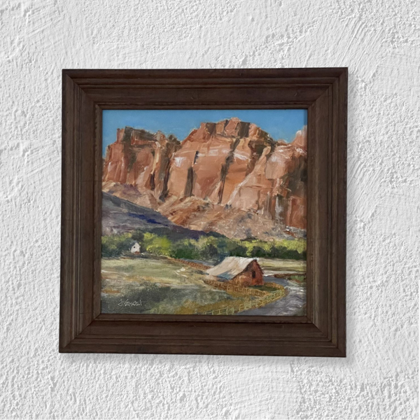 12 x 12 Fine Art Oil Painting of Capital Reef, Utah – Joan Ellsworth Art